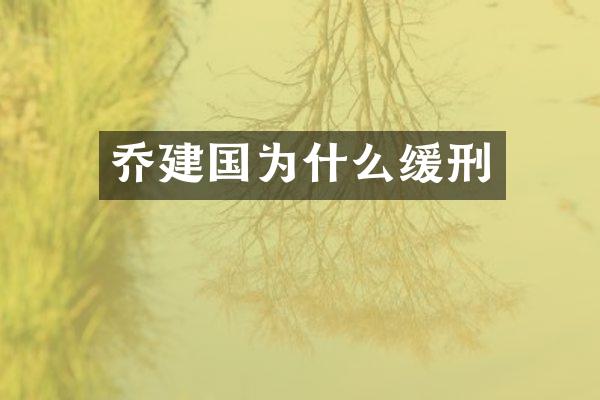 乔为什么缓刑