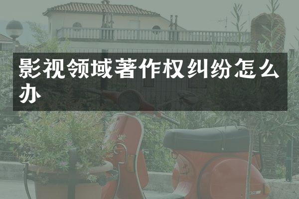 影视领域著作权纠纷怎么办