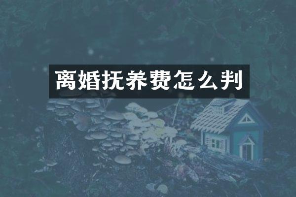 离婚抚养费怎么判