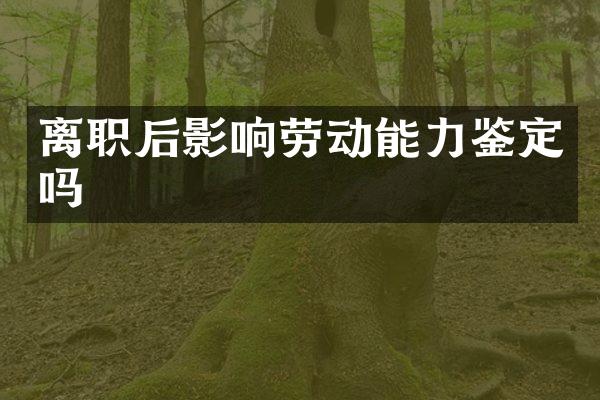 离职后影响劳动能力鉴定吗