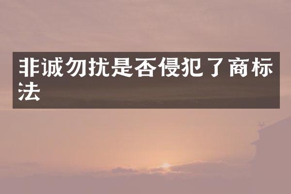 非诚勿扰是否侵犯了商标法