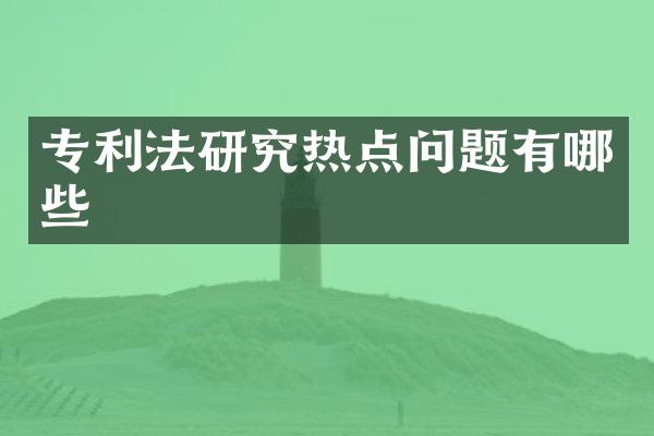 专利法研究热点问题有哪些