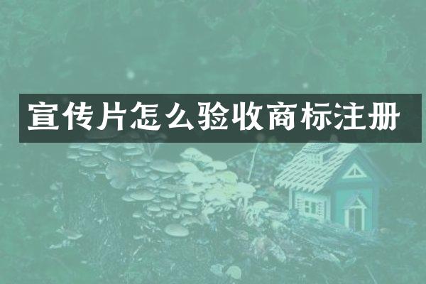 宣传片怎么验收商标注册