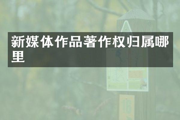 新媒体作品著作权归属哪里