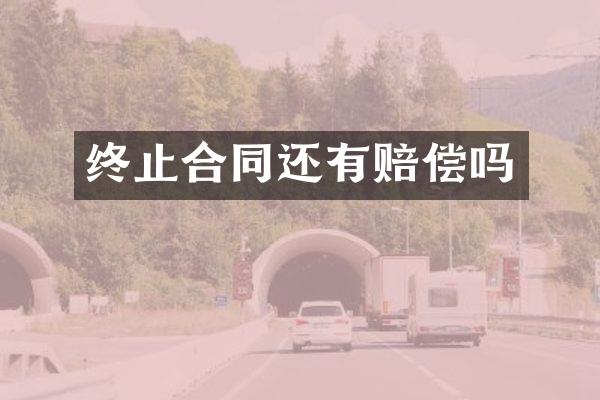 终止合同还有赔偿吗