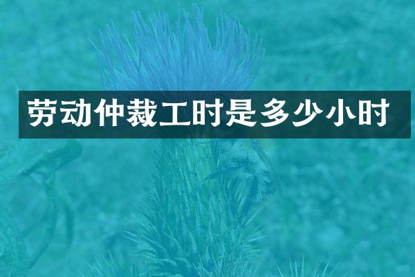 劳动仲裁工时是多少小时