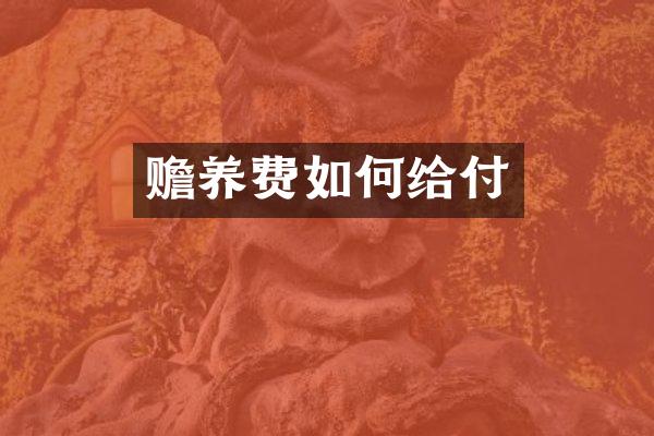 赡养费如何给付