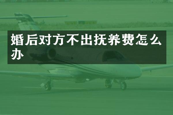 婚后对方不出抚养费怎么办