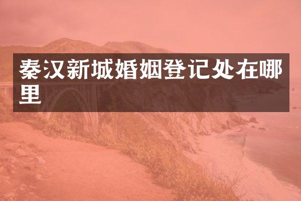 秦汉新城婚姻登记处在哪里