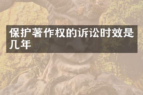 保护著作权的诉讼时效是几年