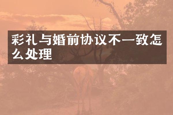 彩礼与婚前协议不一致怎么处理