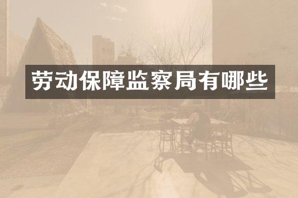 劳动保障监察局有哪些