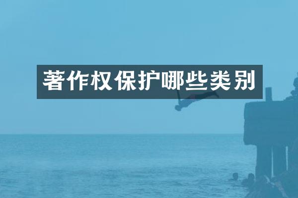 著作权保护哪些类别