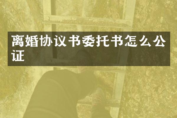 离婚协议书委托书怎么公证