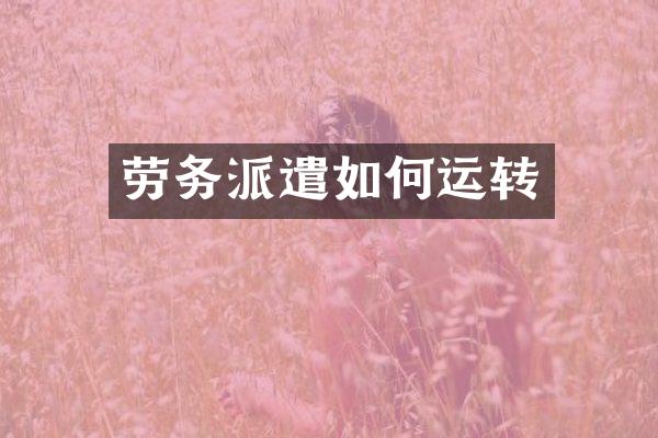 劳务派遣如何运转