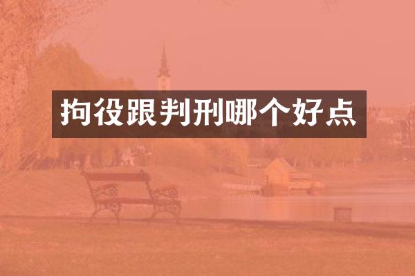 拘役跟判刑哪个好点