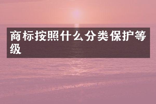 商标按照什么分类保护等级
