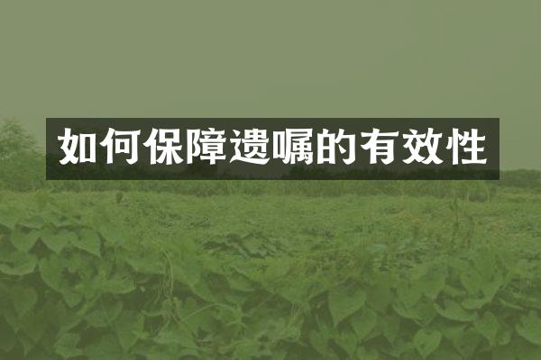 如何保障遗嘱的有效性