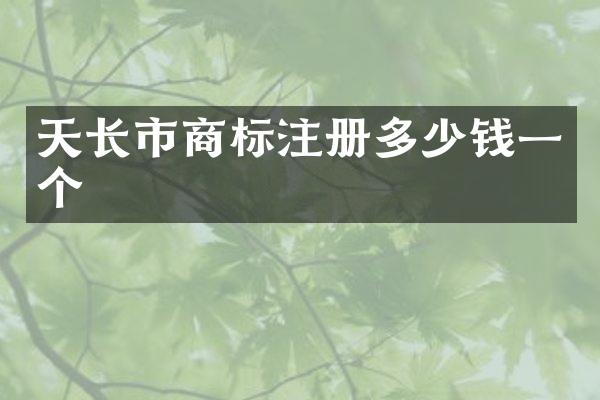 天长市商标注册多少钱一个