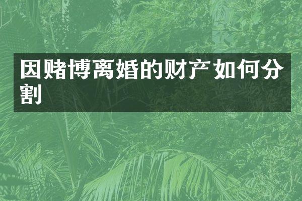 因离婚的财产如何分割