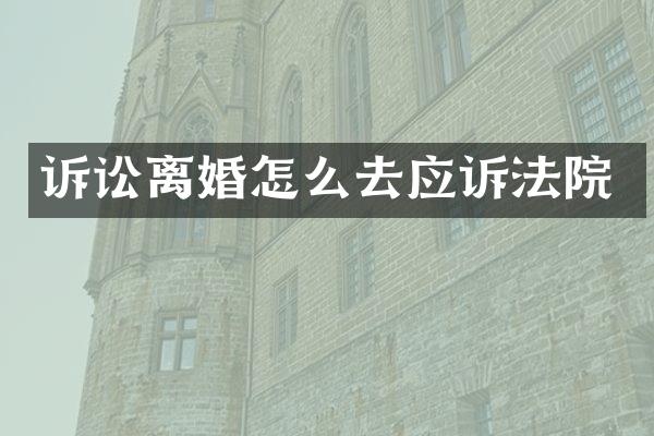 诉讼离婚怎么去应诉法院
