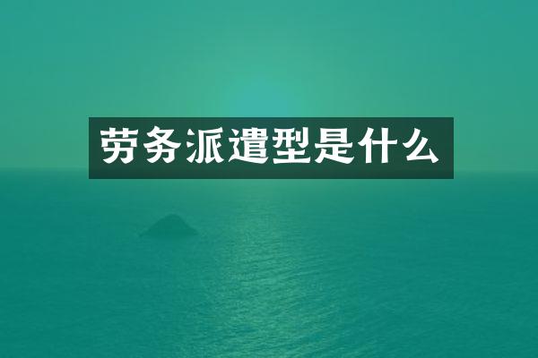 劳务派遣型是什么