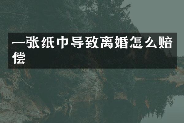 一张纸巾导致离婚怎么赔偿