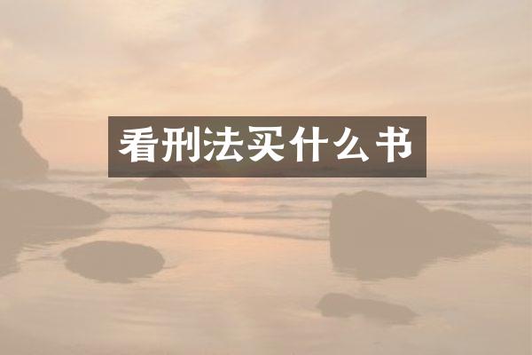 看刑法书