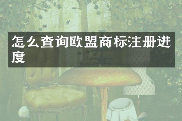 怎么查询欧盟商标注册进度