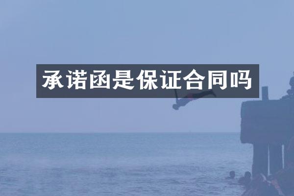承诺函是保证合同吗