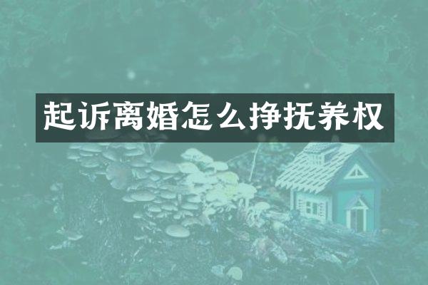起诉离婚怎么挣抚养权