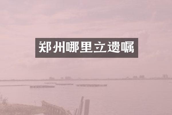 郑州哪里立遗嘱
