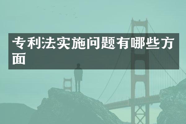 专利法实施问题有哪些方面