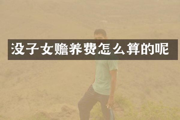 没子女赡养费怎么算的呢