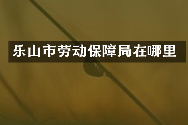 乐山市劳动保障局在哪里