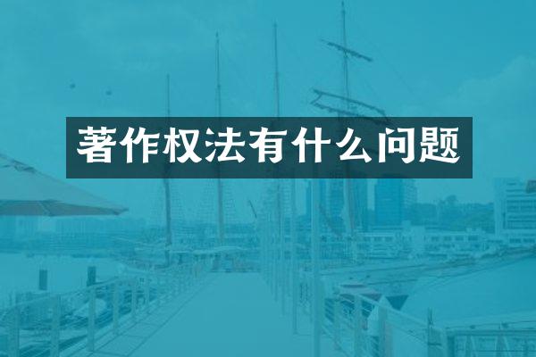著作权法有什么问题