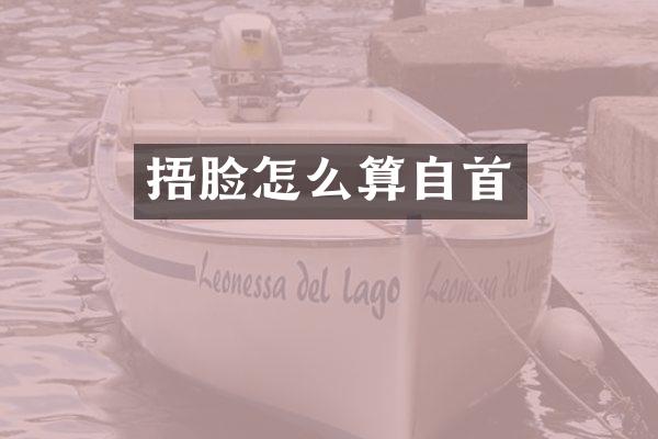 捂脸怎么算自首