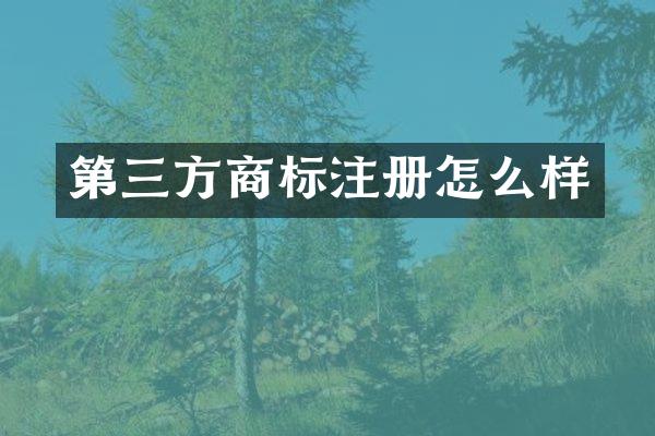 第三方商标注册怎么样