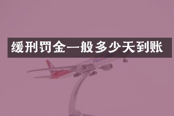缓刑罚金一般多少天到账