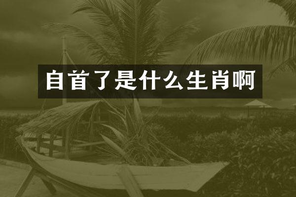 自首了是什么生肖啊