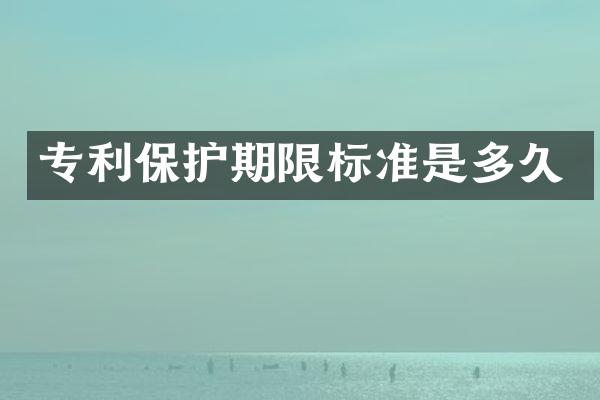 专利保护期限标准是多久