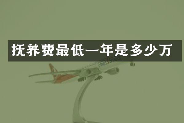 抚养费最低一年是多少万