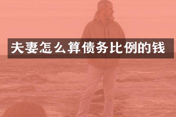 夫妻怎么算债务比例的钱