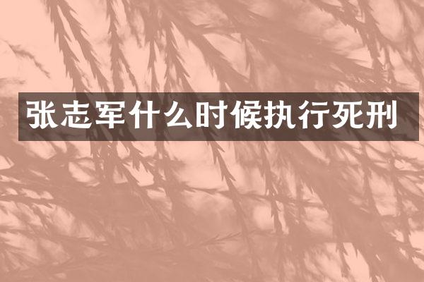 什么时候执行死刑