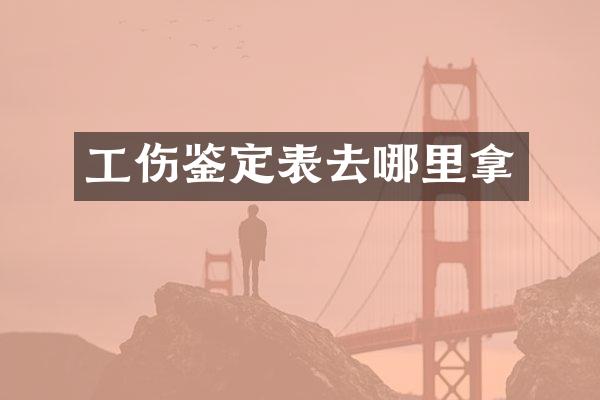 工伤鉴定表去哪里拿