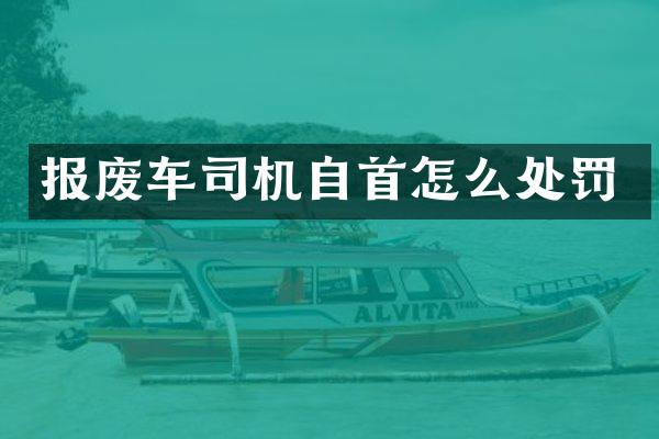报废车司机自首怎么处罚