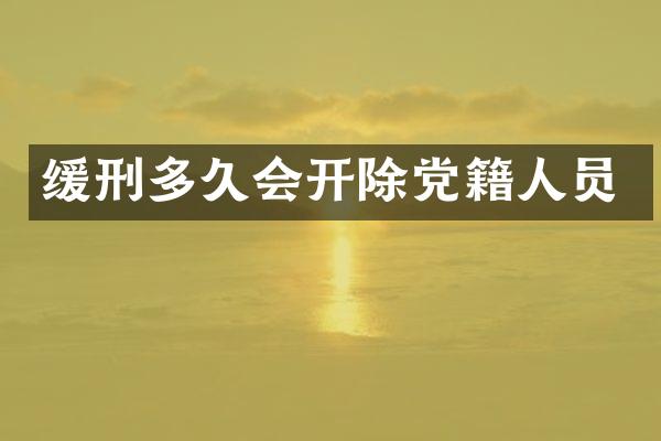 缓刑多久会开除党籍人员