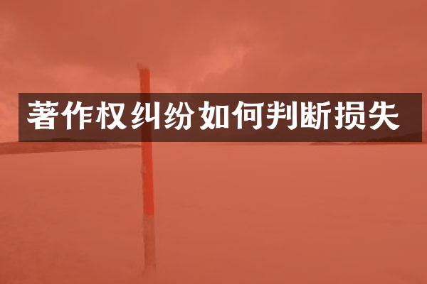 著作权纠纷如何判断损失