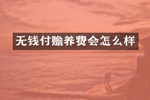 无钱付赡养费会怎么样