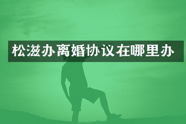 松滋办离婚协议在哪里办
